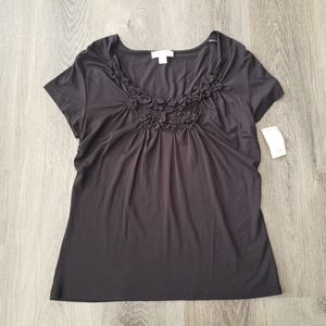 Coldwater Creek Knotted Rosette Tee